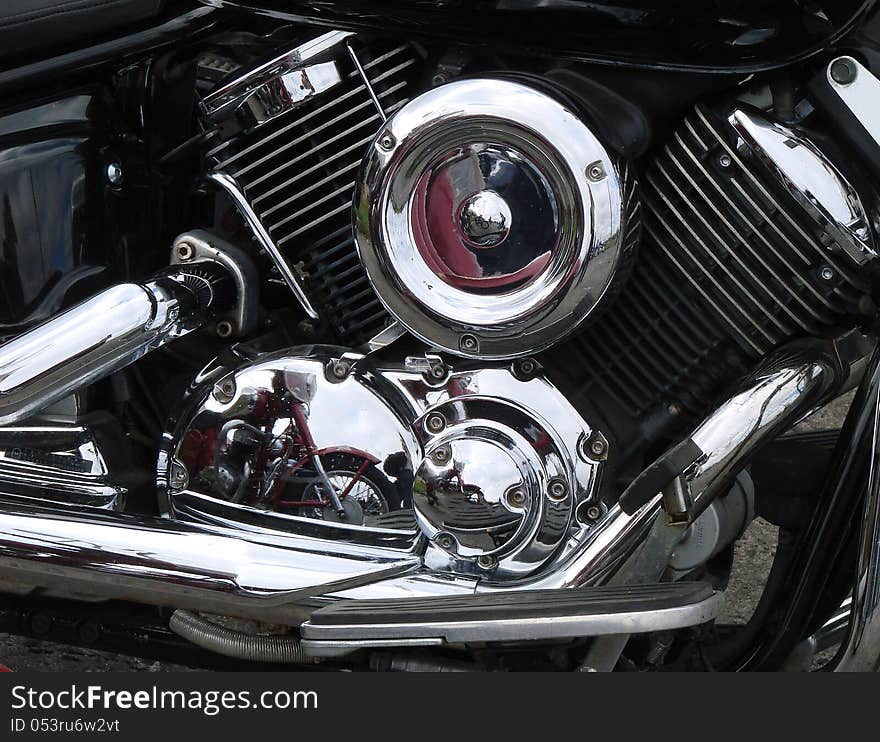 Motorcycle Chrome Engine