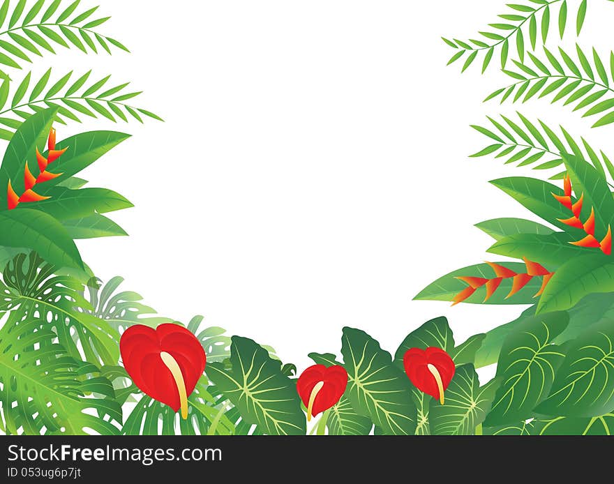 Illustration of Tropical Forest Background