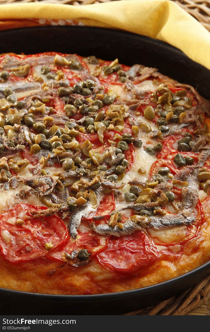 Anchovy And Capers Pizza