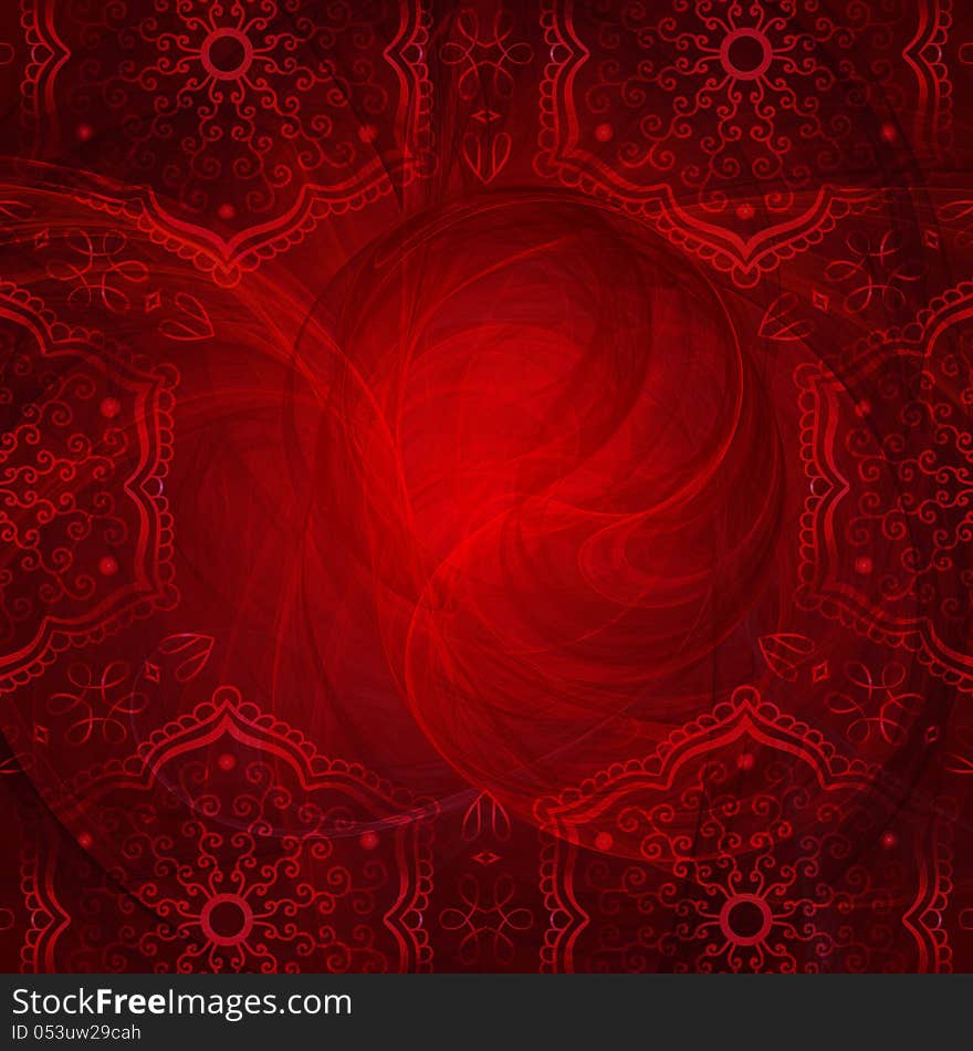 Background for romantic card, poster, flyer or banner. With lace elements in red and black colors. Raster version. Background for romantic card, poster, flyer or banner. With lace elements in red and black colors. Raster version.