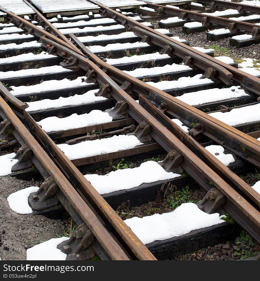 Snow on Railway Line