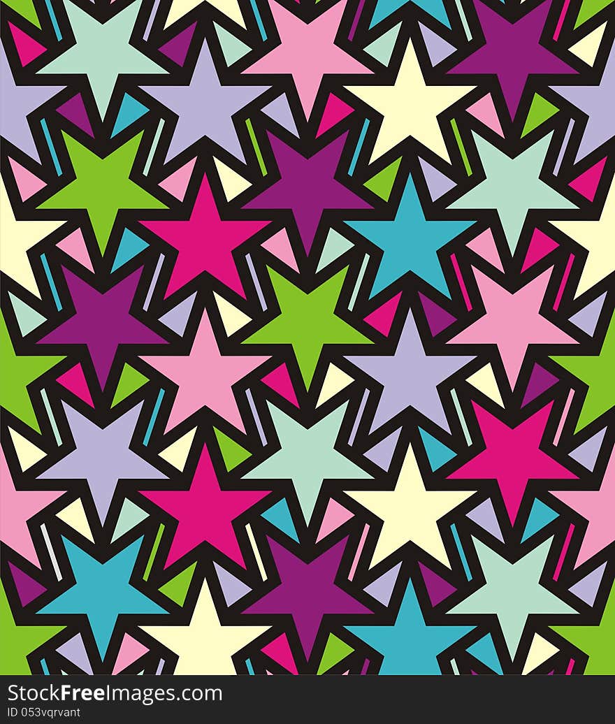 Vector geometry background consist of colorful stars. Vector illustration. Vector geometry background consist of colorful stars. Vector illustration