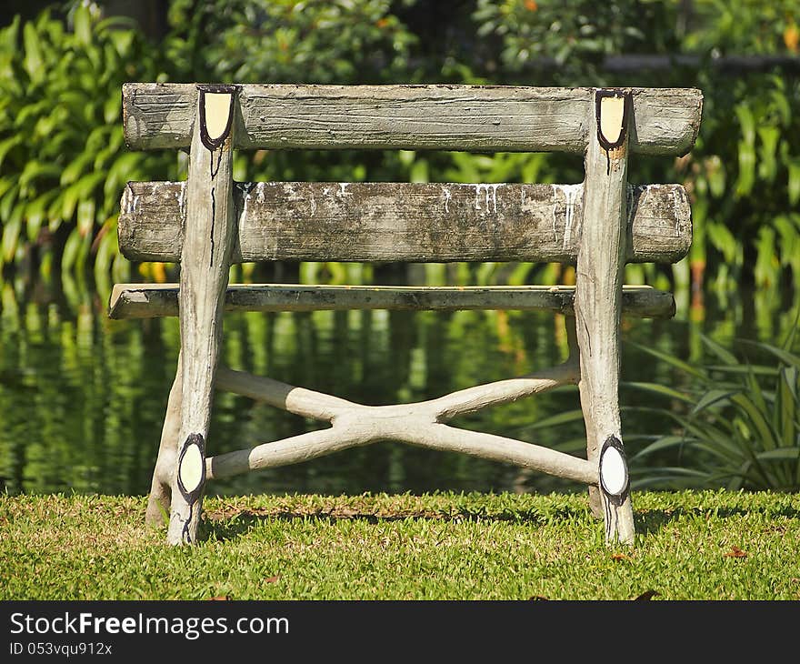 Bench in public park  with sunshine day. Bench in public park  with sunshine day