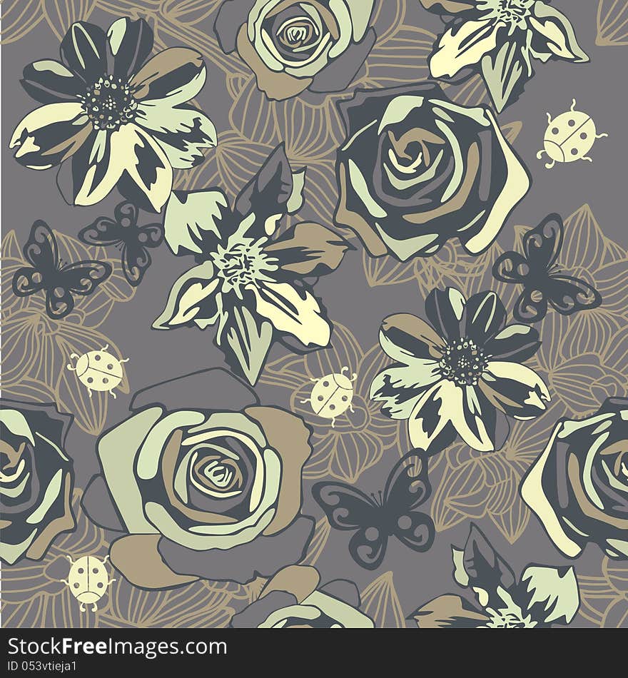 Floral seamless texture