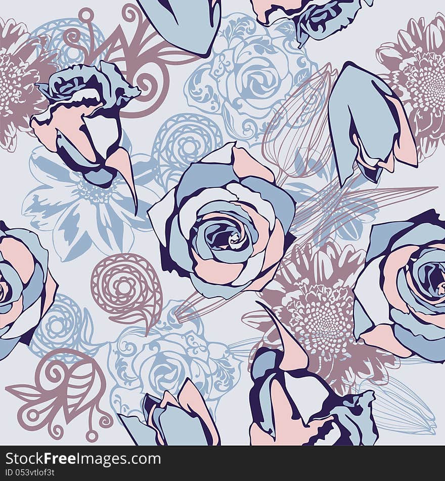 Floral seamless texture