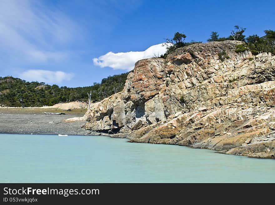 Glacial lake in Patagonia, Perito Moreno, Argentina. Glacial lake in Patagonia, Perito Moreno, Argentina