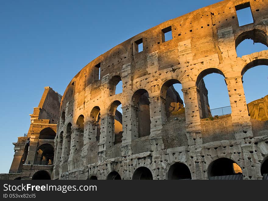 Magnificent Colosseum In The First Rays Of Sun