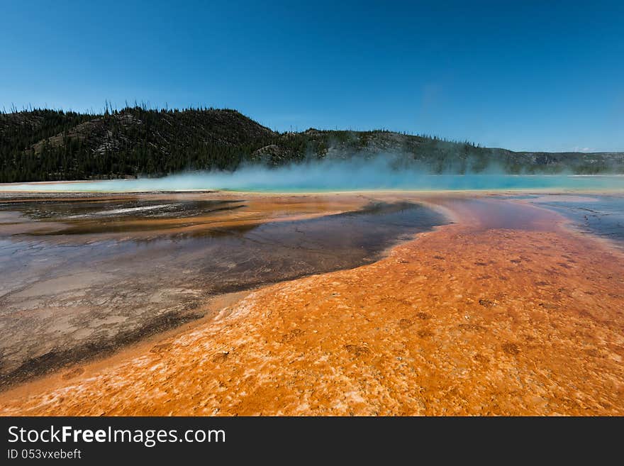 Orange Lake in Yellowstone