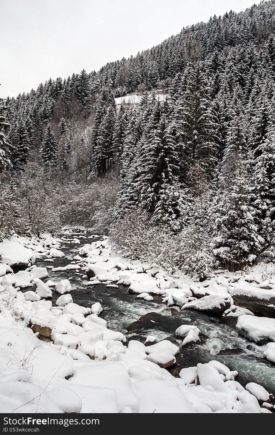 Mountain winter landscape