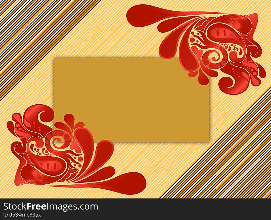 Blank template for christmas greetings card