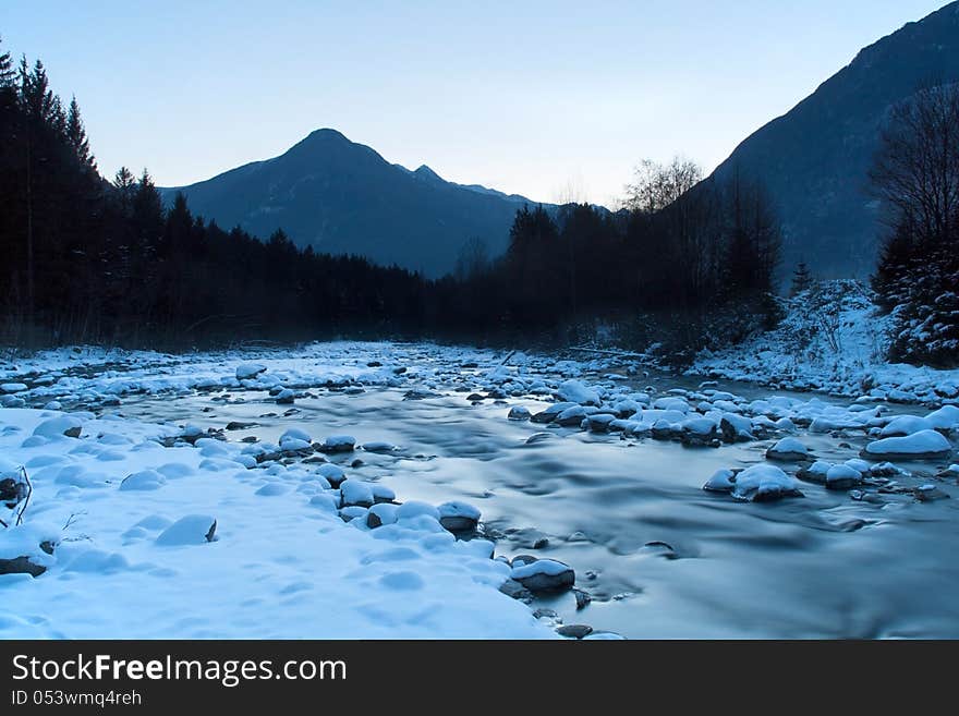 Mountain winter landscape