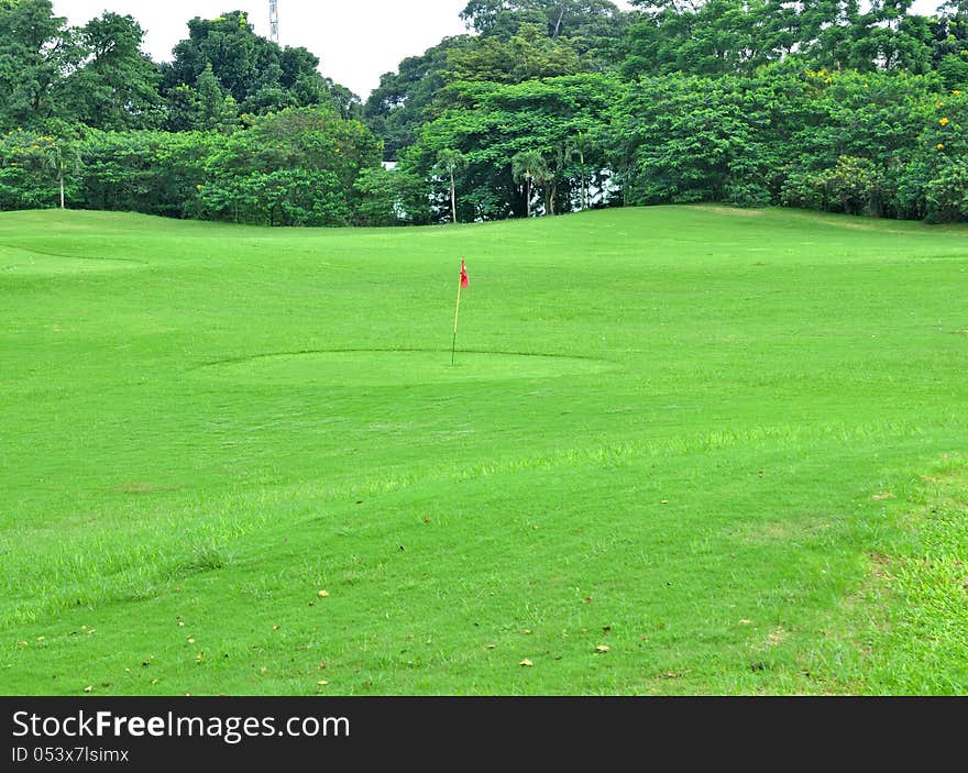 Golf course photo for with green filed. This is sport concept