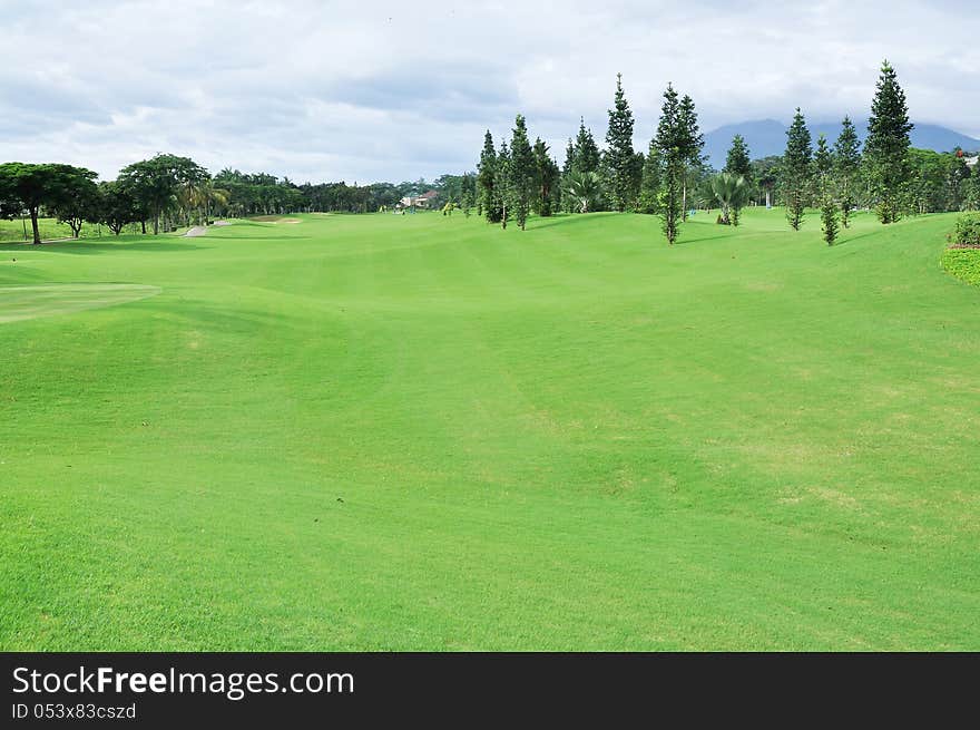 Golf course photo for with green filed. This is sport concept