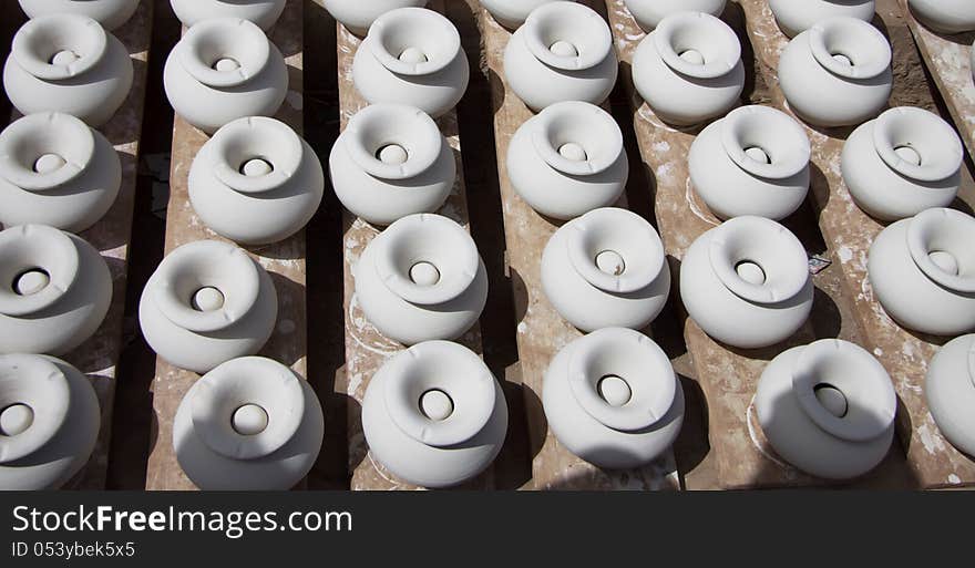 White Clay Ashtrays