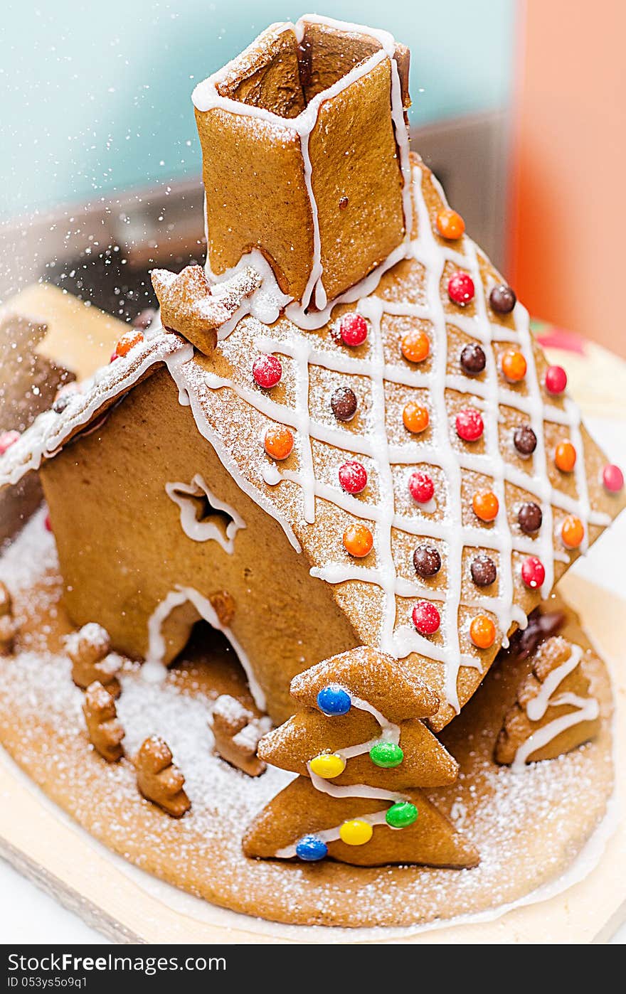 Gingerbread house- top view