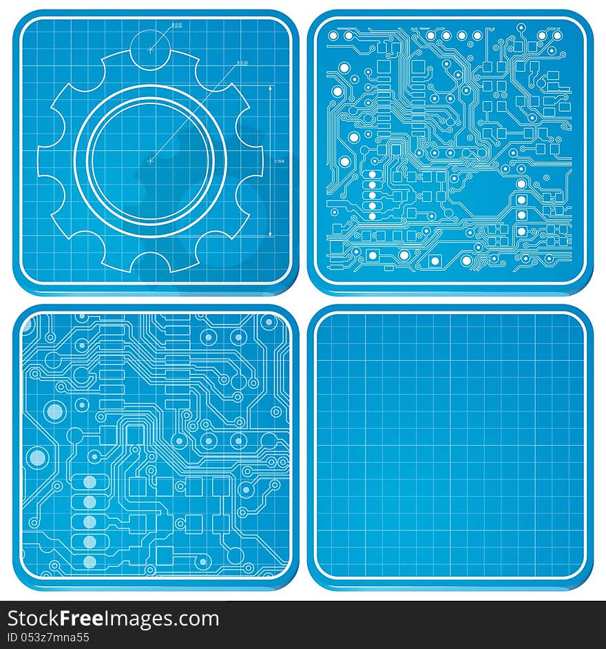 Circuit board design. Technology theme. Circuit board design. Technology theme.