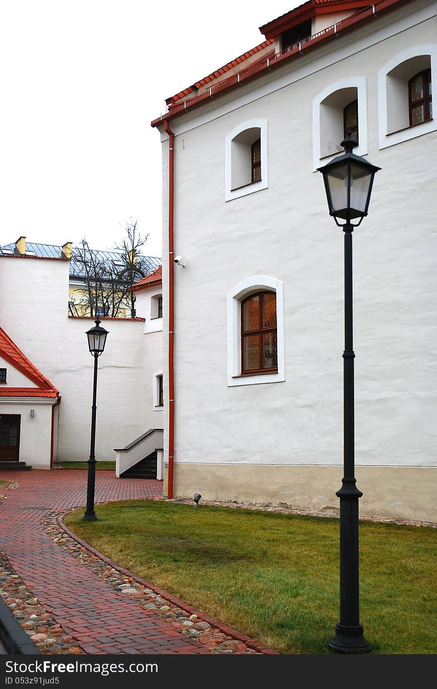 Courtyard in Vilnius old Town, Lithuania