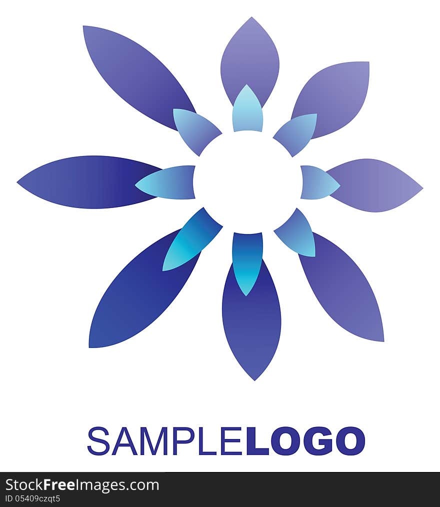 Blue flower logo