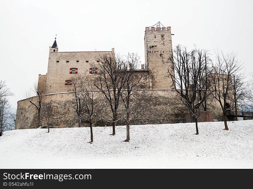 Brunico Castle. Brunico in South Tyrol - Italy