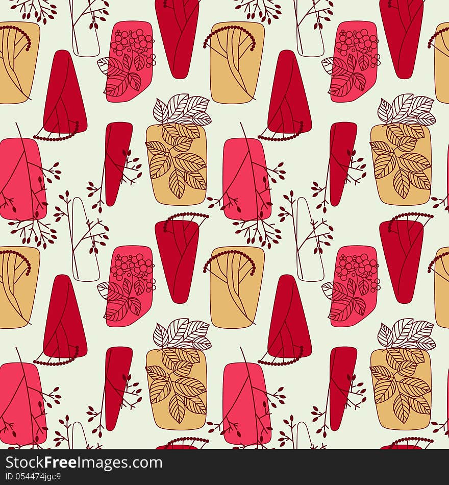 Floral retro seamless pattern background