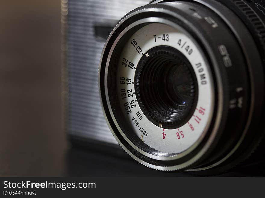 Detail of a vintage foto camera. Detail of a vintage foto camera