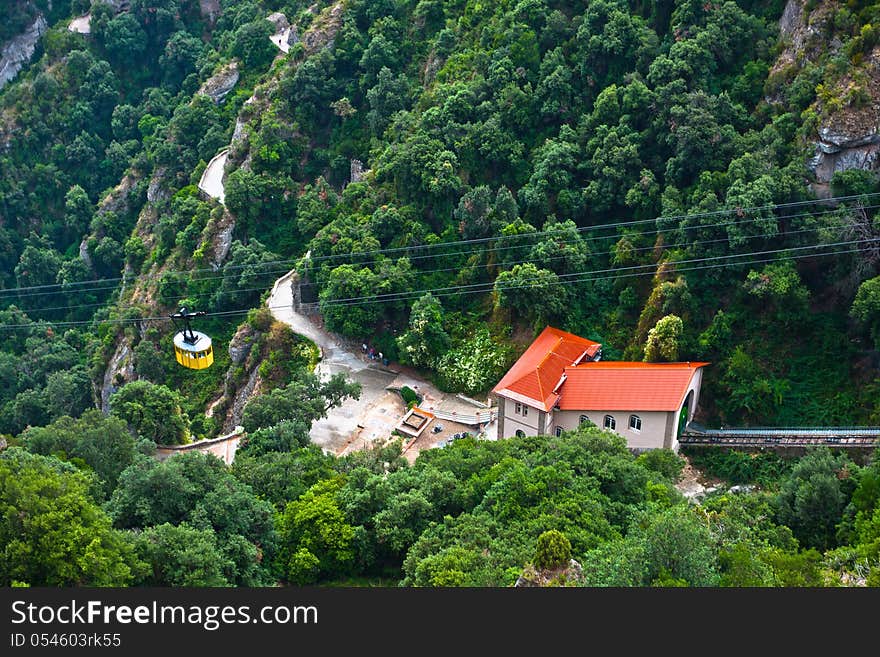 Cable Car To Monserrat Monastery