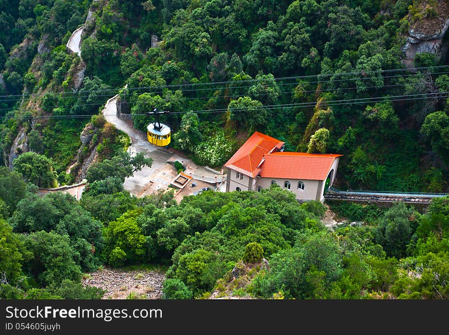 Cable Car To Monserrat Monastery