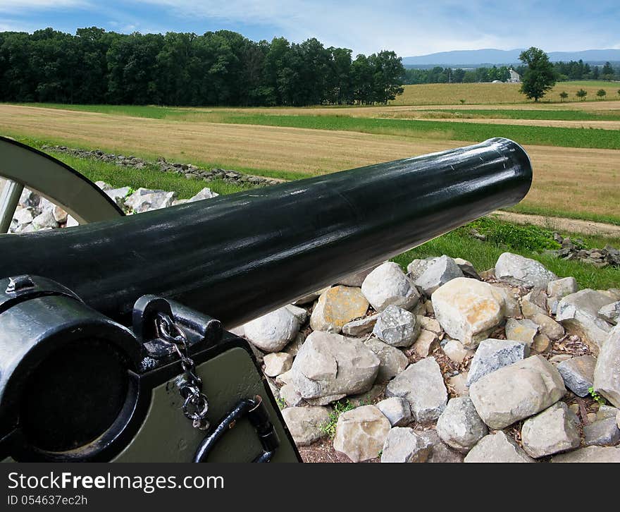 Cannon Overlooking Battlefield