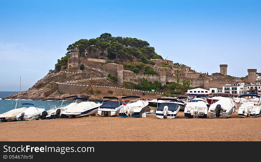 Castle View In Tossa De Mar, Spain.