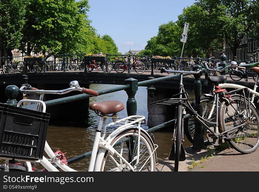 In Amsterdam the most popular transport is bicycle