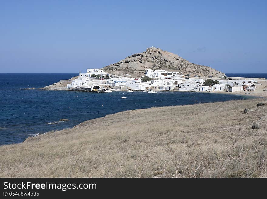 Fishing village of Agia Anna, Mykonos island, Cyclades, Greece. Fishing village of Agia Anna, Mykonos island, Cyclades, Greece