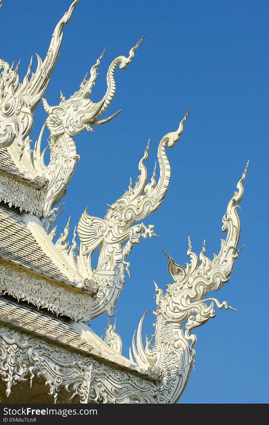 Thai temple, Wat Rong Khun, Chiang Rai, Thailand