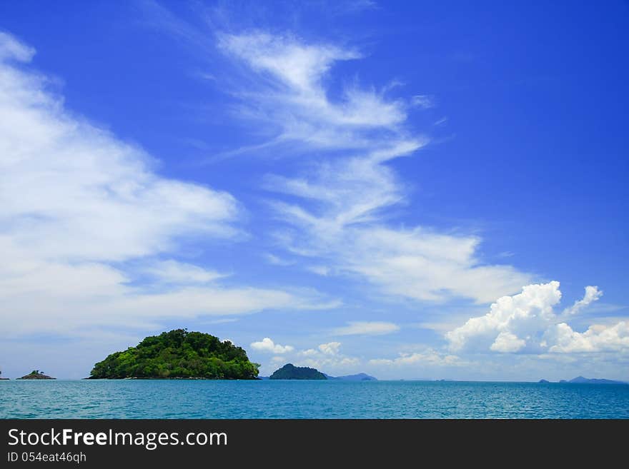 Clear water of sea and blue sky in south of Thailand. Clear water of sea and blue sky in south of Thailand.