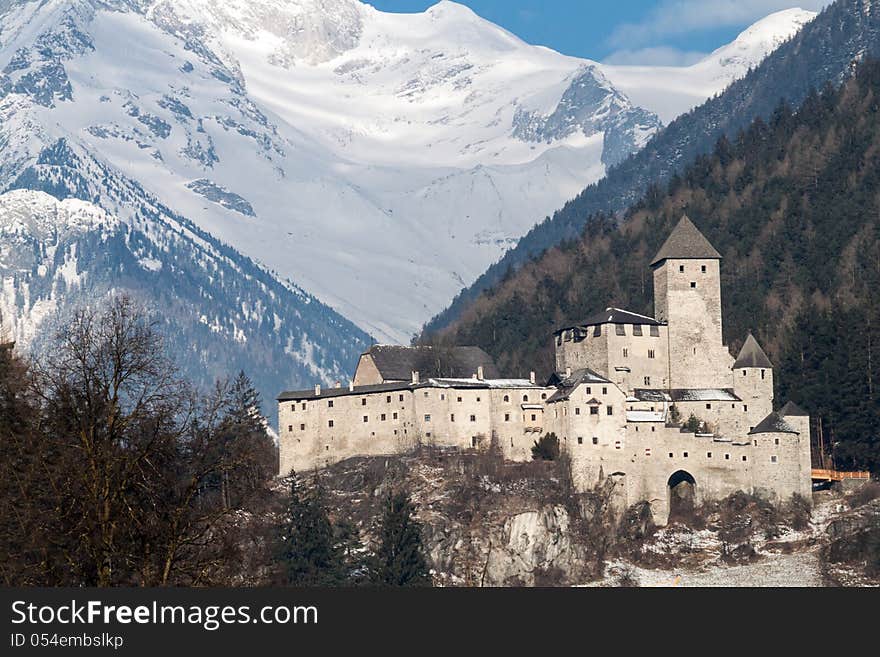 Castle on the alps in campo tures. Castle on the alps in campo tures