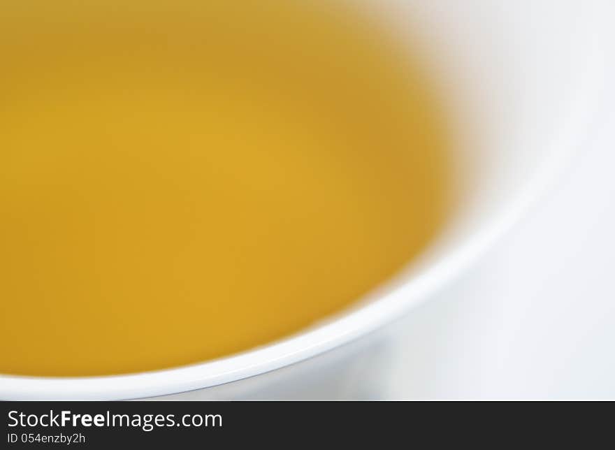 Cup of chinese tea isolated on white background