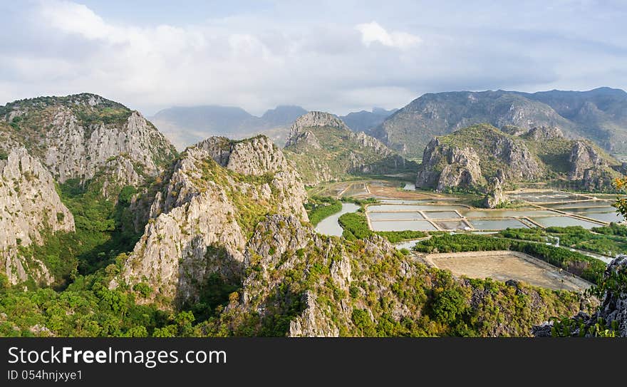 Landscape viewpoint at Khao Daeng