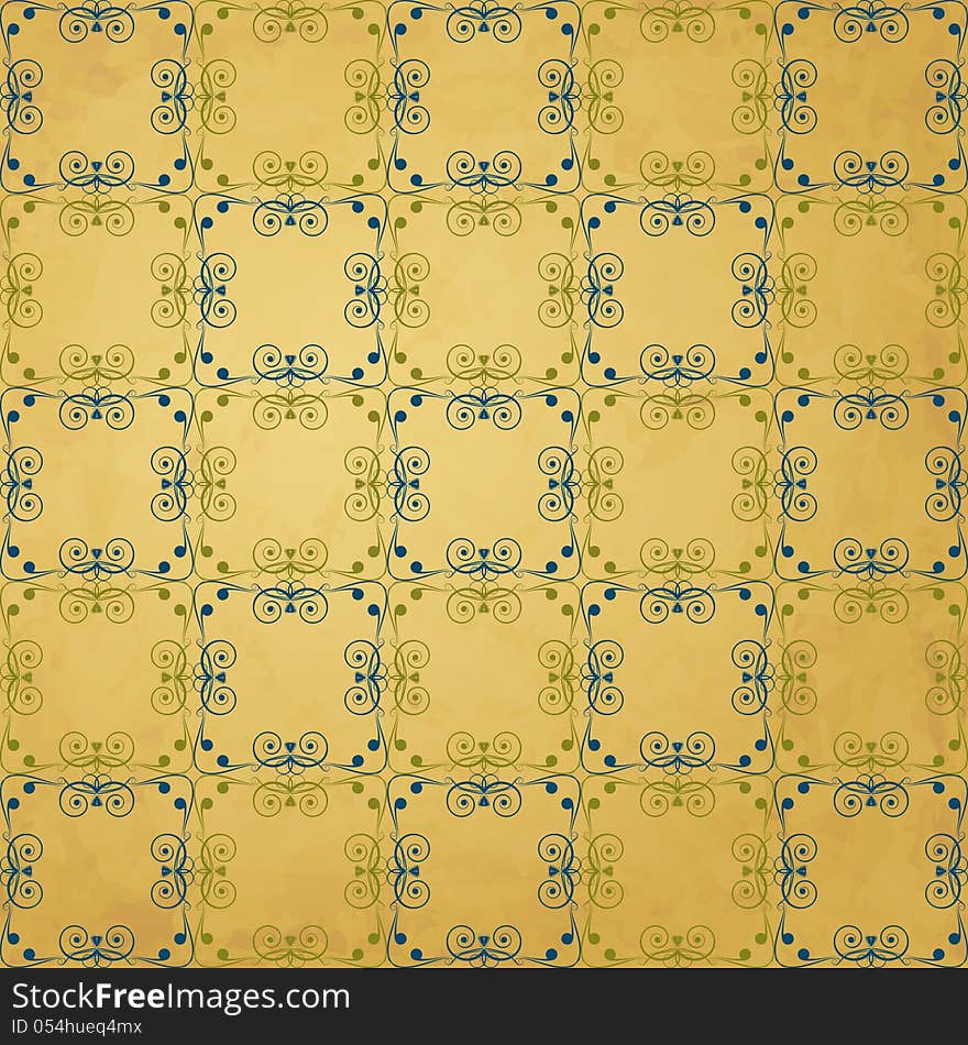 New retro style pattern with floral ornament can use like vintage background. New retro style pattern with floral ornament can use like vintage background