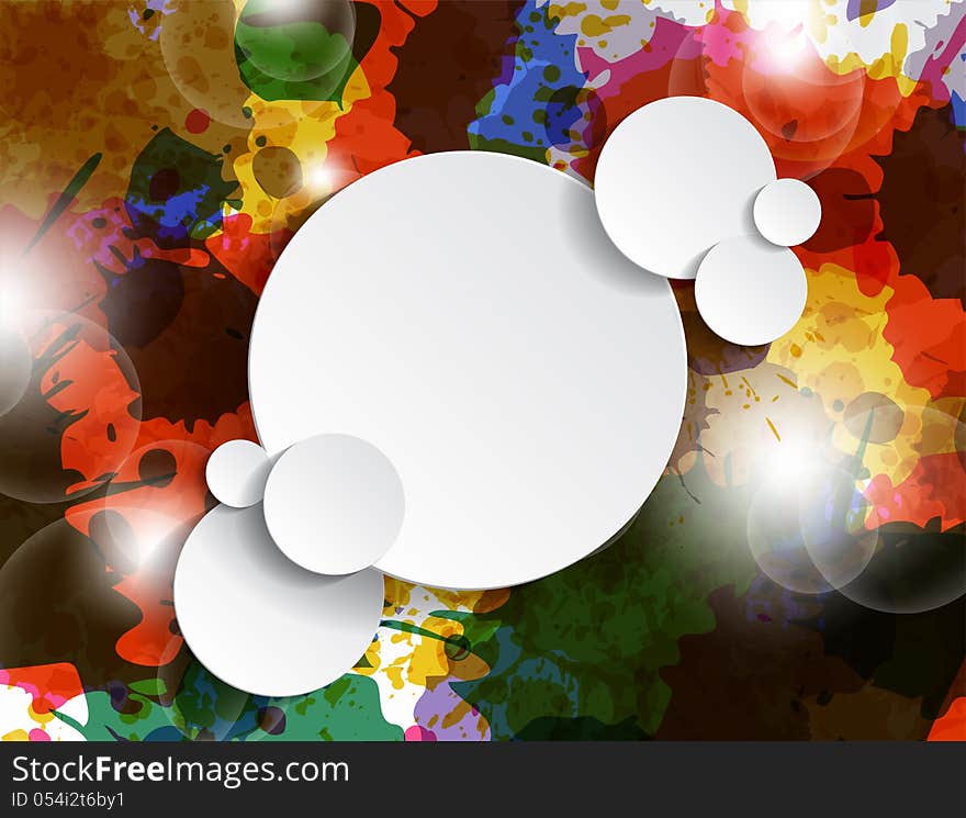 Paint wallpaper with bubbles for your text as stickers.