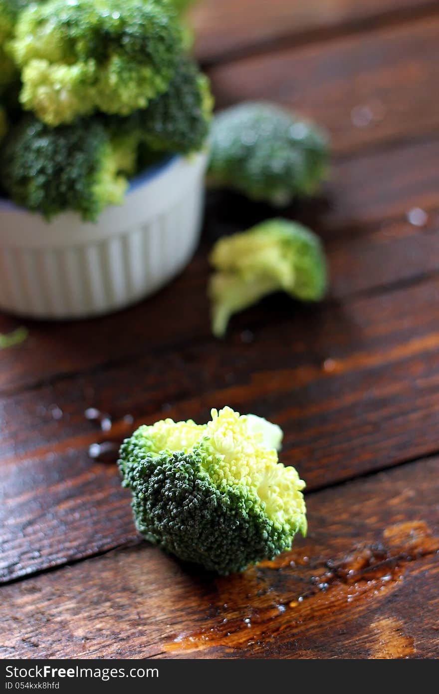 Tasty and healthy Broccoli Cabbage on a rustic wooden background. Tasty and healthy Broccoli Cabbage on a rustic wooden background