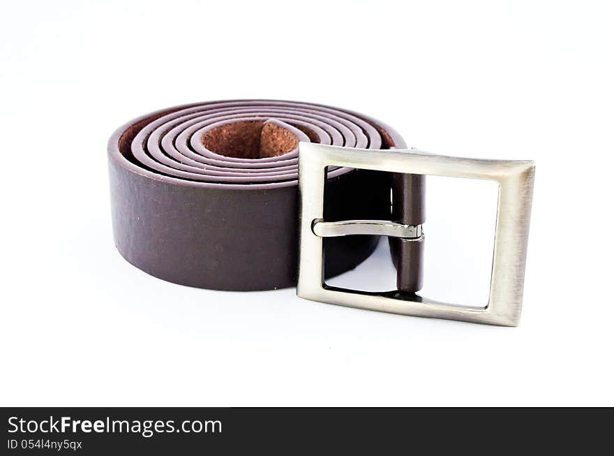 Brown Belt On Isolates Background