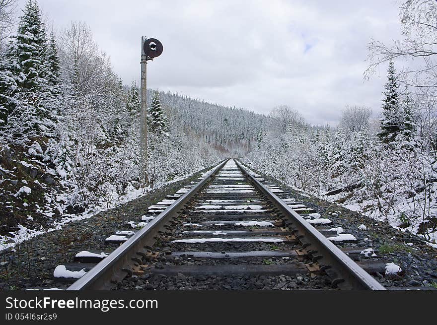 Railroad Stretching Into The Distance