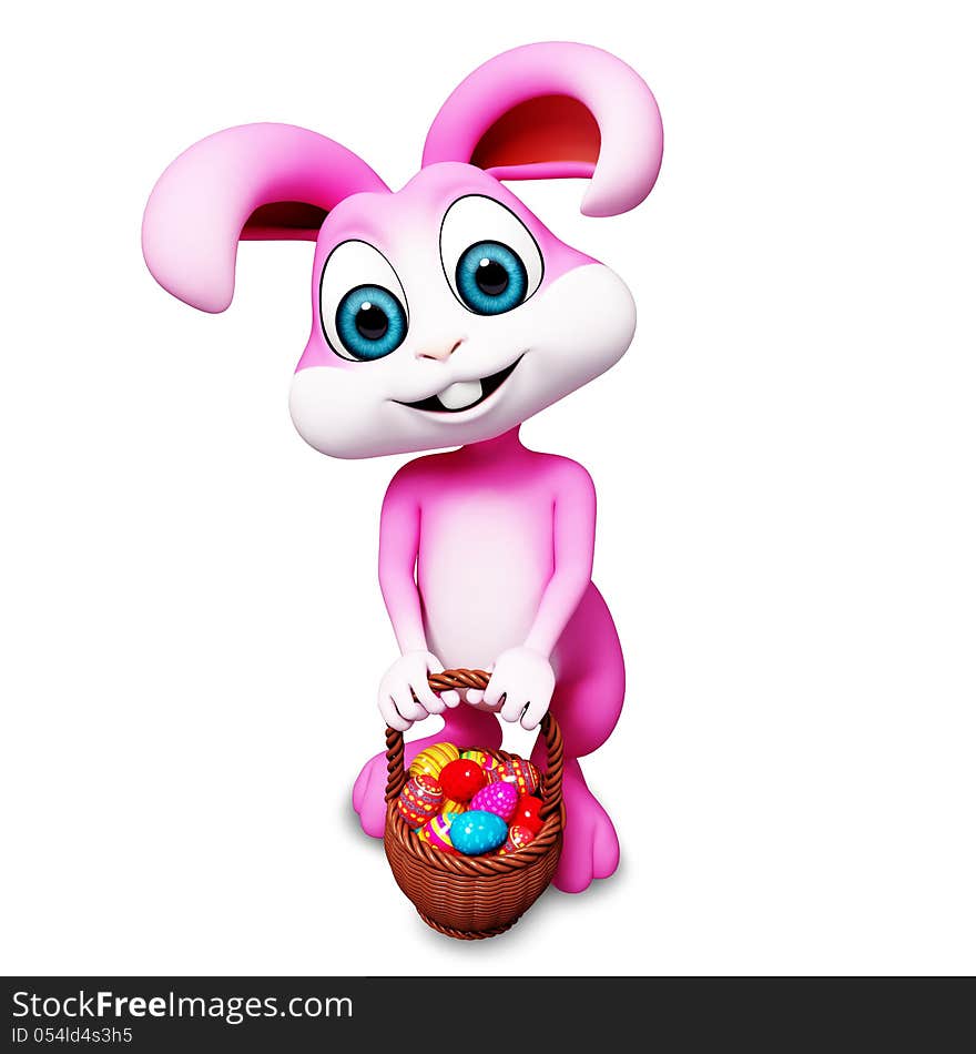 Bunny with egg basket