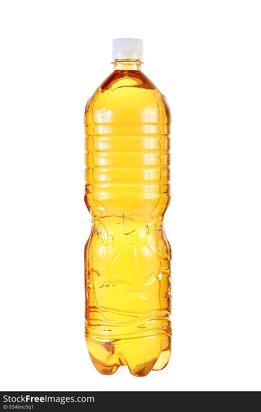 Bottle with drink. It is corked, on white background. Bottle with drink. It is corked, on white background.