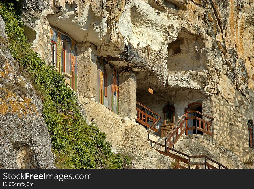 The rock monastery St Dimitrii of Basarbovo, Bulgaria