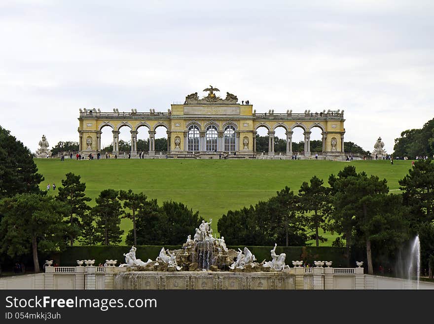 The Gloriette in the Schonbrunn Palace Garden, Vienna, Austria