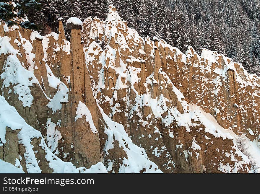 The pyramids of Plata, South Tyrol, Italy. The pyramids of Plata, South Tyrol, Italy.