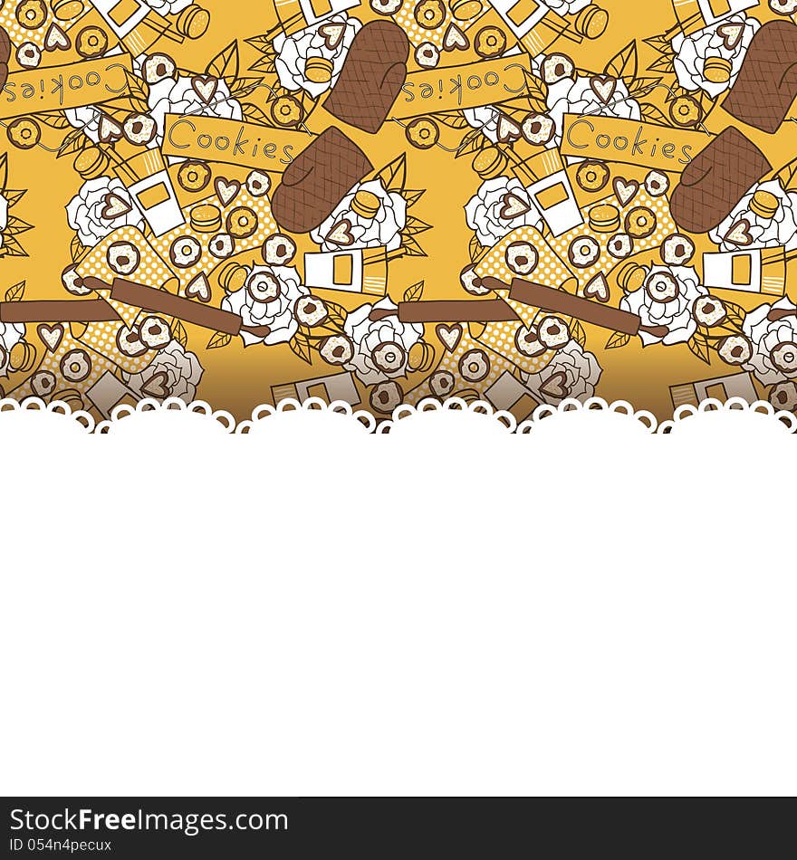 Vector background with cookies and milk. Vector background with cookies and milk