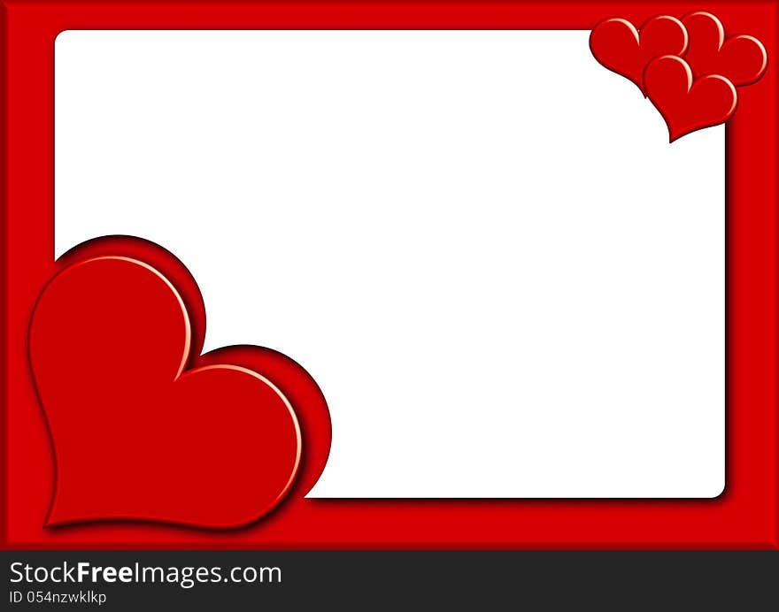 Valentine photoframe with small hearts. Valentine photoframe with small hearts