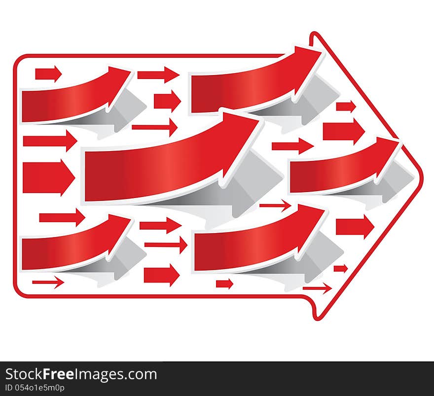 Red Arrows. Image for your design.