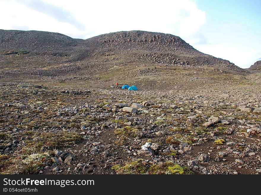 Rocky landscape on the Putorana plateau. The origins of the river Bucharama. Russia, Taimyr Peninsula. Rocky landscape on the Putorana plateau. The origins of the river Bucharama. Russia, Taimyr Peninsula.